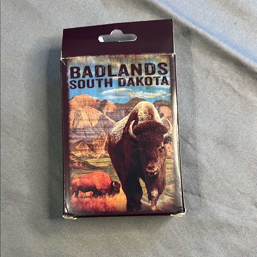 Badlands South Dakota Buffalo Playing Card